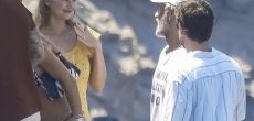 Gabriella Brooks shows off her diamond ring during her vacation in Spain over the weekend. Photo: Backgrid