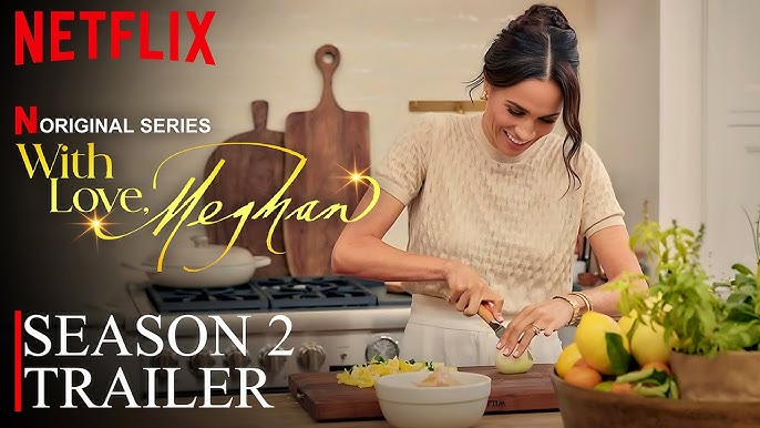 "With Love, Meghan 2". Season two consists of eight episodes, in which Meghan Markle welcomes guests and cooks, feeds and chats with them.